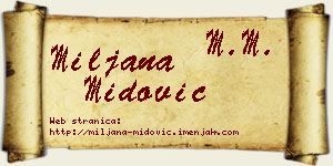 Miljana Midović vizit kartica